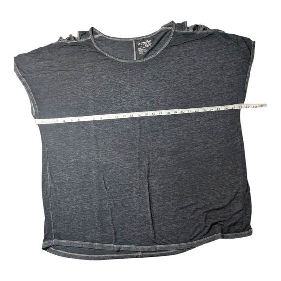 Terra & Sky - Women's Top - Size 2XL -Black- Slits on Sleeve-Good Used Condition - Picture 3 of 7